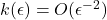 k(\epsilon) =O(\epsilon^{-2})