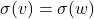 \sigma(v)=\sigma(w)