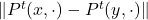 \|P^t(x,\cdot)-P^t(y,\cdot)\|