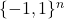 \{-1,1\}^n